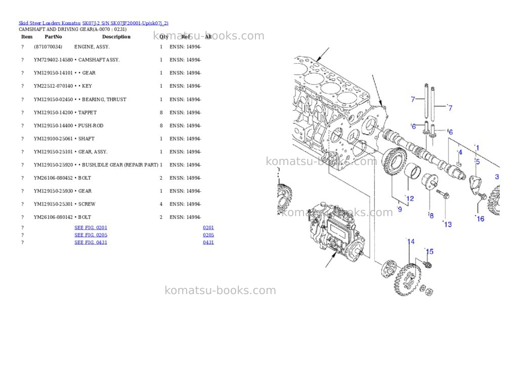Komatsu sk07j-2 s/n sk07jf20001-up Parts catalog cover Page 6 Komatsu sk07j-2 s/n sk07jf20001-up Parts catalog cover Page 6