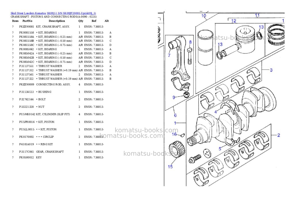 Komatsu sk09j-1 s/n sk09jf20001-up Parts catalog cover Page 8