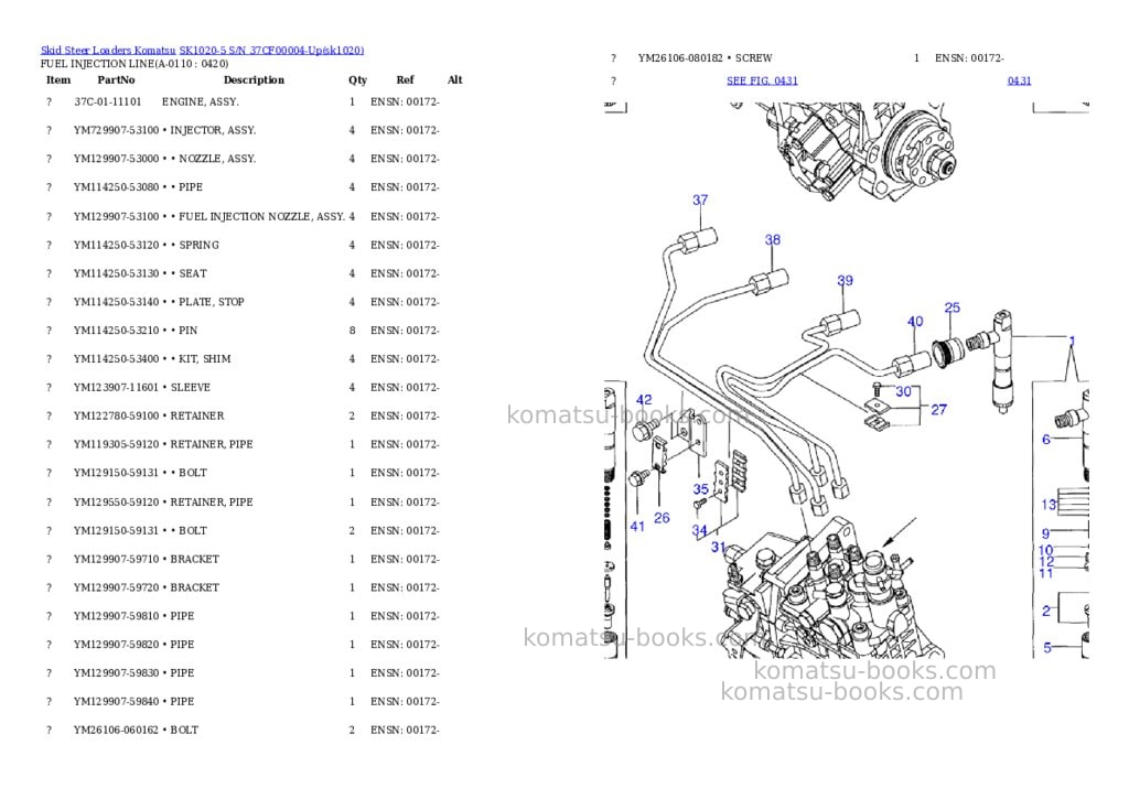 Komatsu sk1020-5 s/n 37cf00004-up Parts catalog cover Page 10 Komatsu sk1020-5 s/n 37cf00004-up Parts catalog cover Page 10