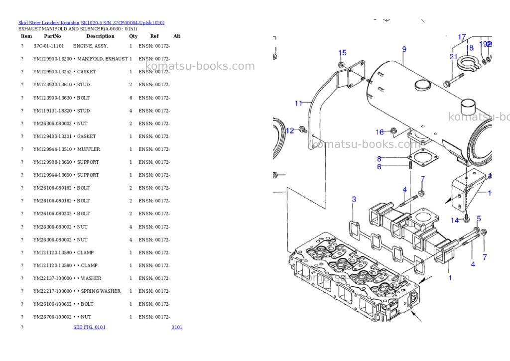 Komatsu sk1020-5 s/n 37cf00004-up Parts catalog cover Page 2 Komatsu sk1020-5 s/n 37cf00004-up Parts catalog cover Page 2