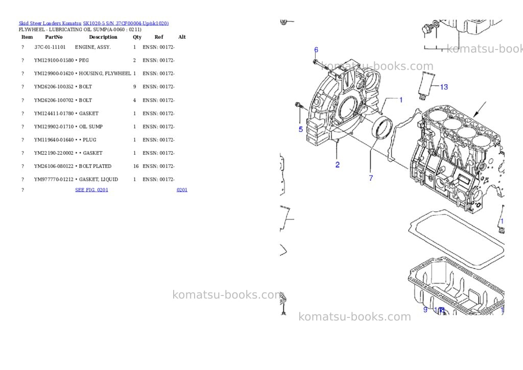 Komatsu sk1020-5 s/n 37cf00004-up Parts catalog cover Page 5 Komatsu sk1020-5 s/n 37cf00004-up Parts catalog cover Page 5