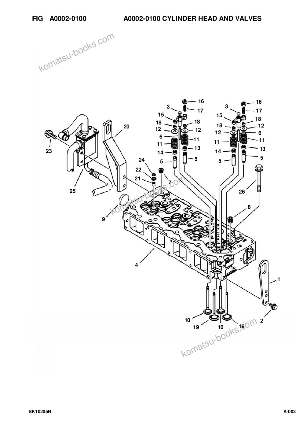 Komatsu sk1020-5n s/n a70001-a70746 Parts catalog cover Page 5