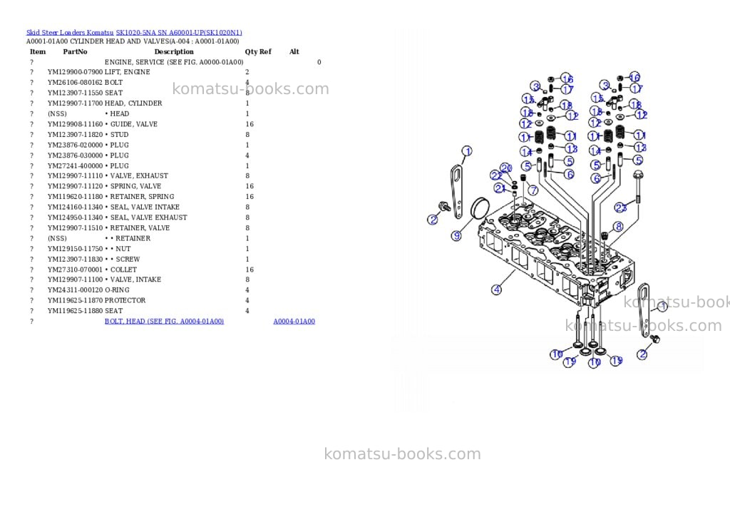Komatsu sk1020-5na sn a60001-up Parts catalog cover Page 2 Komatsu sk1020-5na sn a60001-up Parts catalog cover Page 2
