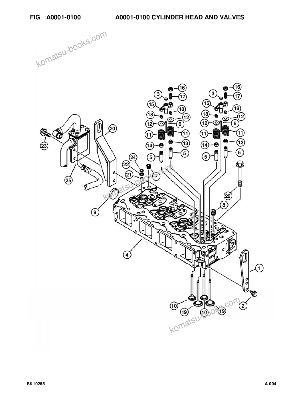 Komatsu sk1026-5n s/n a80001-a80531 Parts catalog cover Page 5