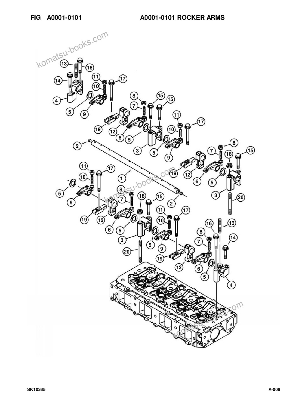 Komatsu sk1026-5n s/n a80001-a80531 Parts catalog cover Page 7