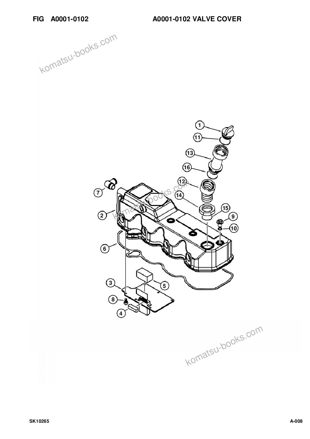 Komatsu sk1026-5n s/n a80001-a80531 Parts catalog cover Page 9