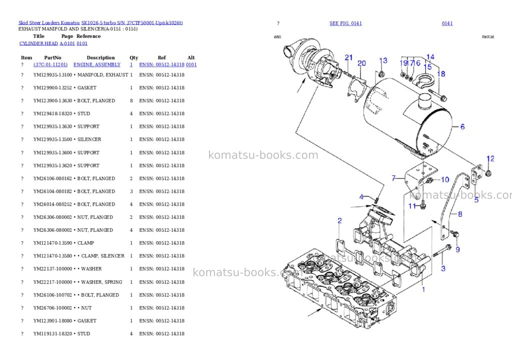 Komatsu sk1026-5 turbo s/n 37ctf50001-up Parts catalog cover Page 6 Komatsu sk1026-5 turbo s/n 37ctf50001-up Parts catalog cover Page 6