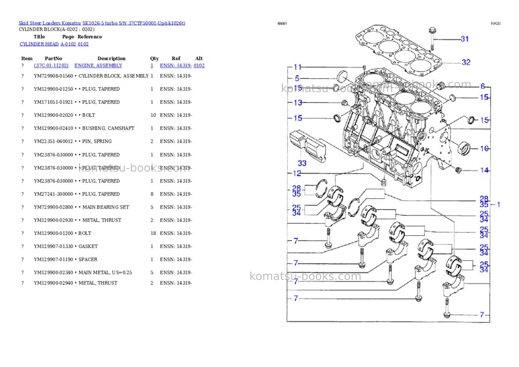 Komatsu sk1026-5 turbo s/n 37ctf50001-up Parts catalog cover Page 9 Komatsu sk1026-5 turbo s/n 37ctf50001-up Parts catalog cover Page 9