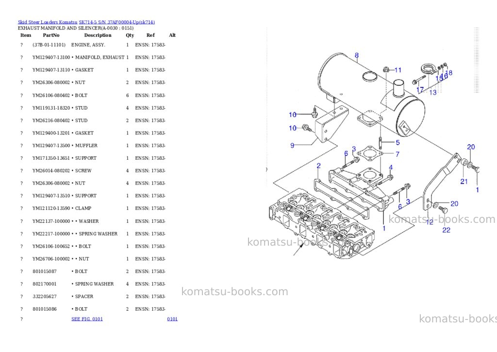 Komatsu sk714-5 s/n 37af00004-up Parts catalog cover Page 2 Komatsu sk714-5 s/n 37af00004-up Parts catalog cover Page 2