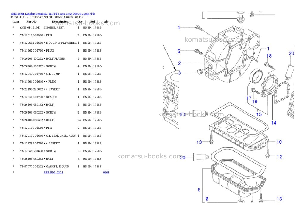 Komatsu sk714-5 s/n 37af00004-up Parts catalog cover Page 5 Komatsu sk714-5 s/n 37af00004-up Parts catalog cover Page 5