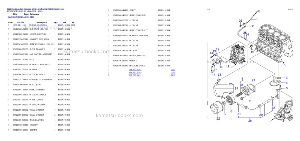 Komatsu sk714-5 s/n 37af01876-up Parts catalog cover Page 8