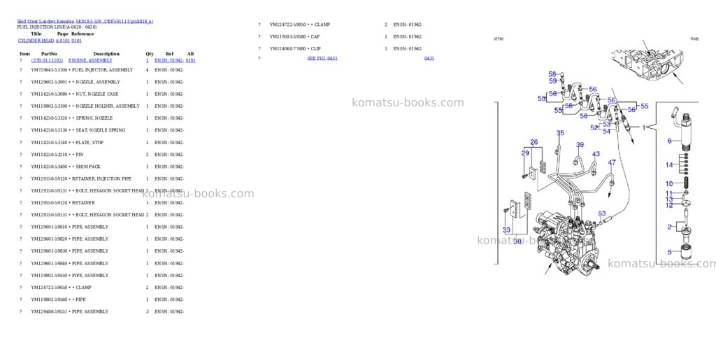 Komatsu sk818-5 s/n 37bf50111-up Parts catalog cover Page 10