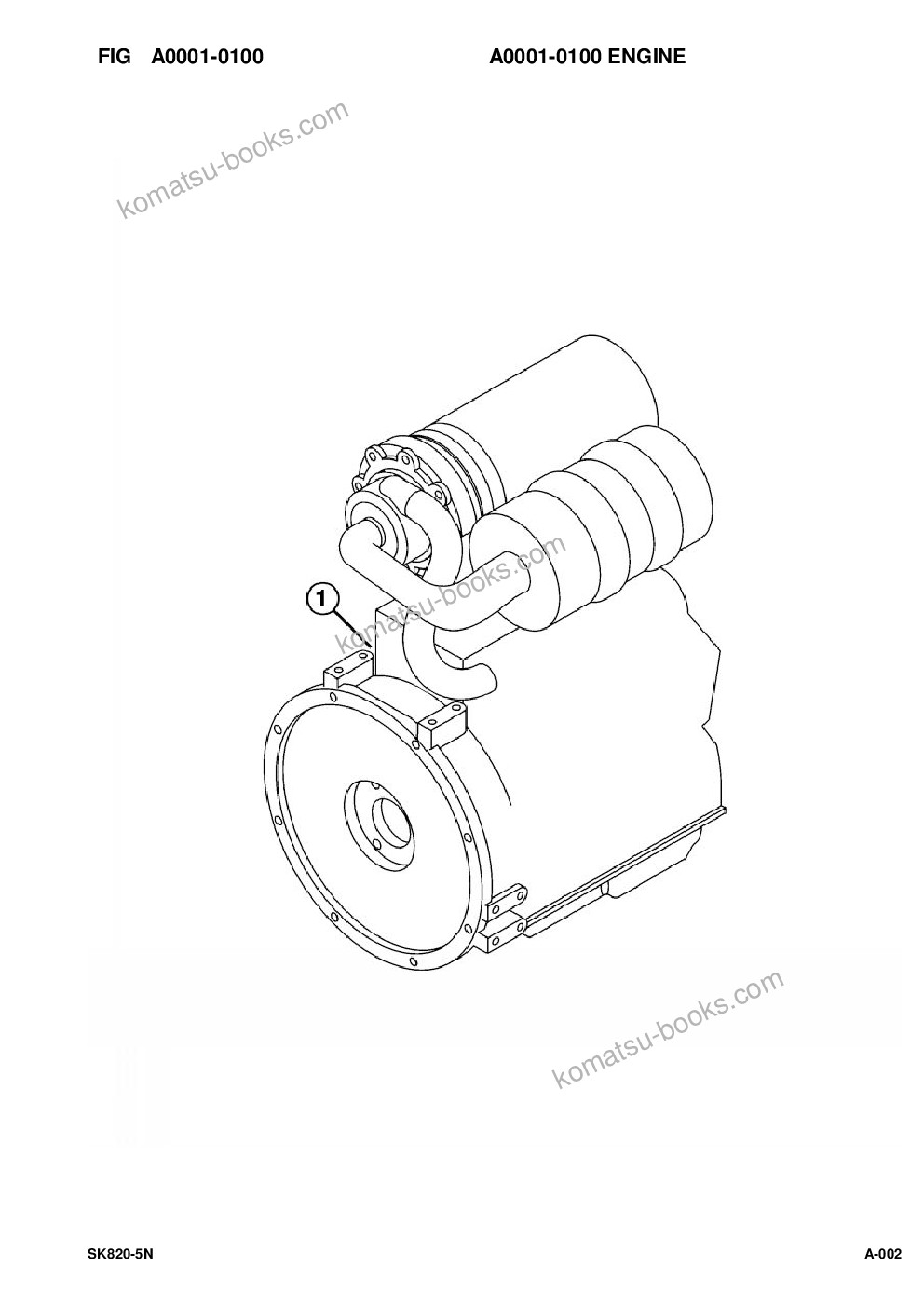 Komatsu SK820-5N S/N A40001-A40242 Parts catalog cover Page 3