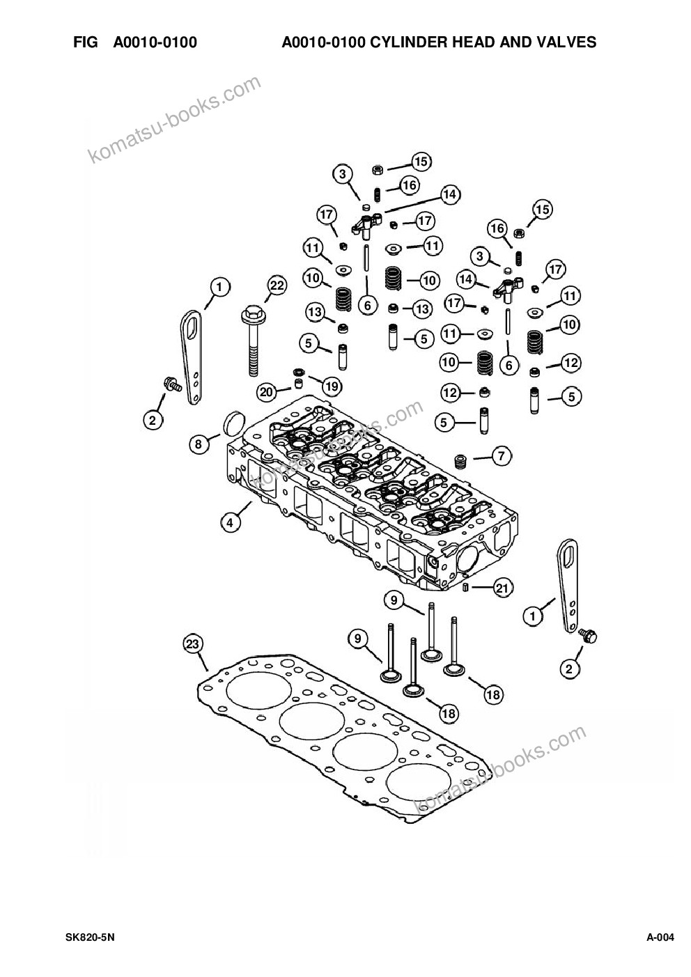 Komatsu SK820-5N S/N A40001-A40242 Parts catalog cover Page 5