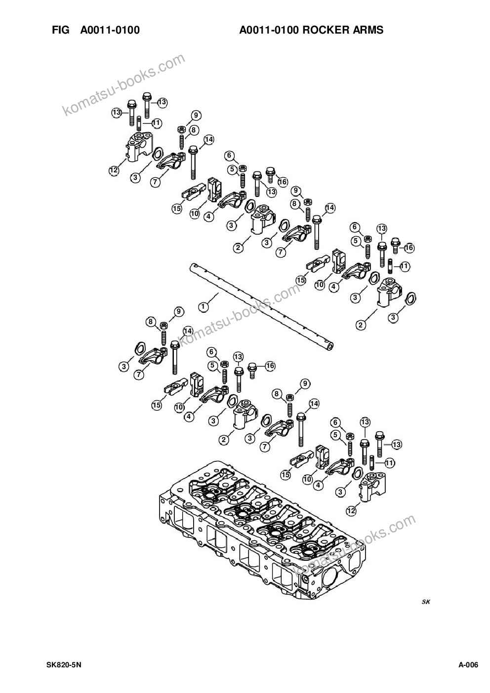 Komatsu SK820-5N S/N A40001-A40242 Parts catalog cover Page 7