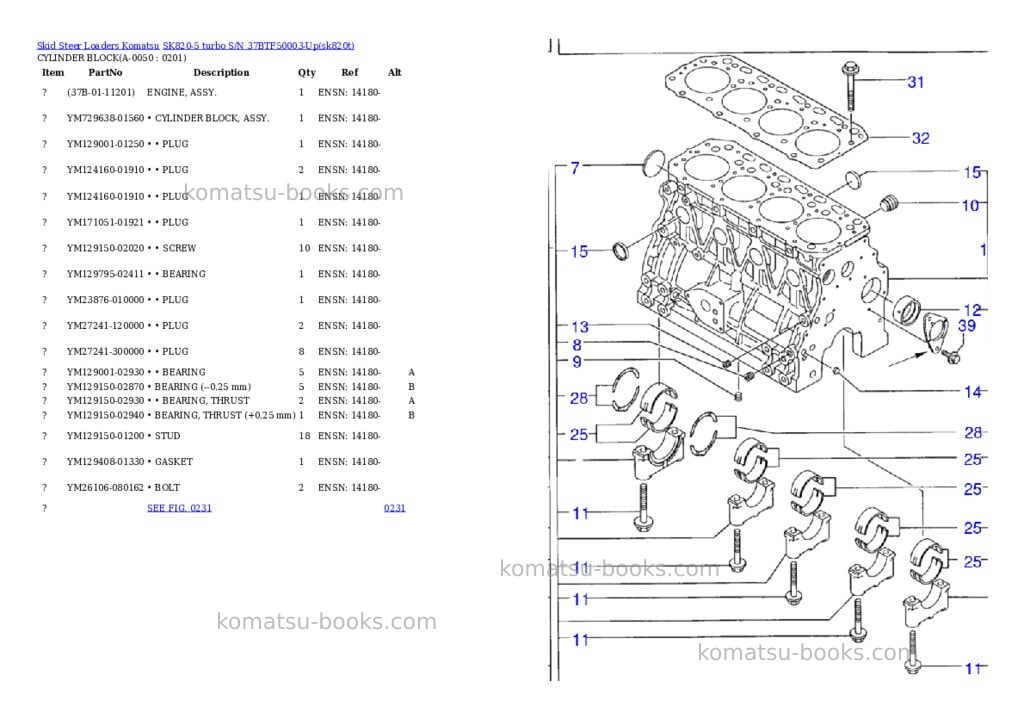 Komatsu sk820-5 turbo s/n 37btf50003-up Parts catalog cover Page 4