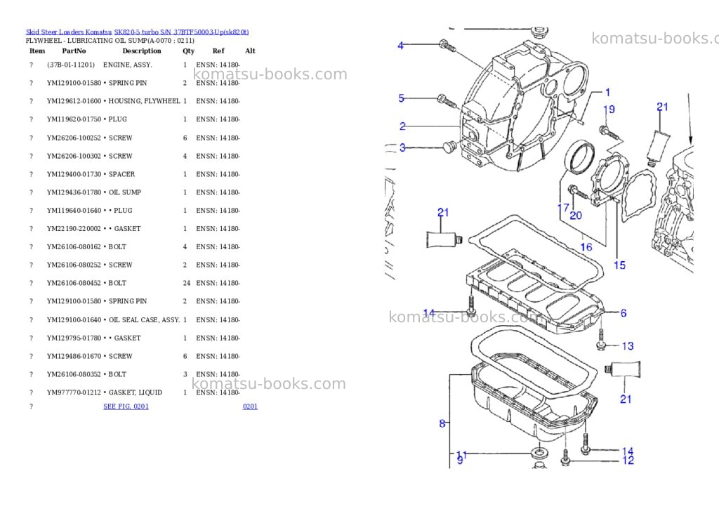 Komatsu sk820-5 turbo s/n 37btf50003-up Parts catalog cover Page 6