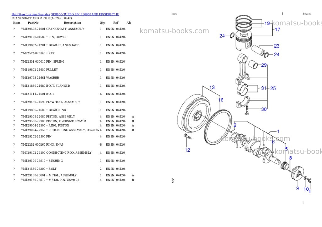 Komatsu sk820-5 turbo s/n f50600 and up Parts catalog cover Page 8 Komatsu sk820-5 turbo s/n f50600 and up Parts catalog cover Page 8