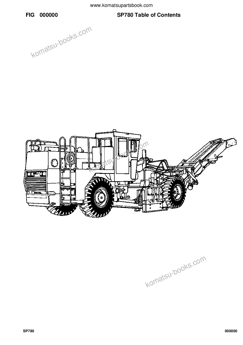 Komatsu sp780 s/n 60007,60016-up Parts catalog cover Komatsu sp780 s/n 60007,60016-up Parts catalog cover