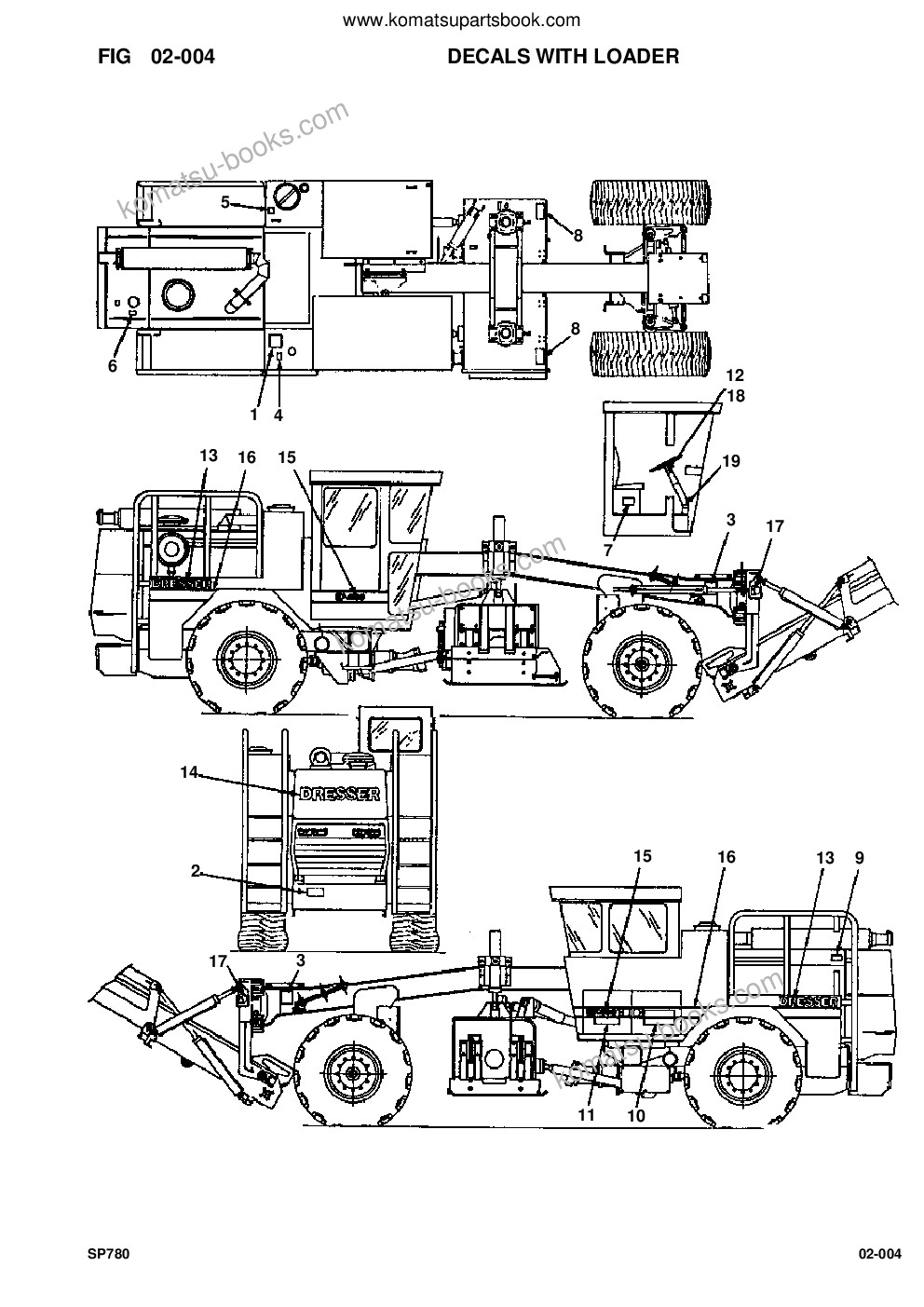 Komatsu sp780 s/n 60007,60016-up Parts catalog cover Page 5 Komatsu sp780 s/n 60007,60016-up Parts catalog cover Page 5