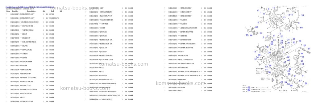 Komatsu TB42-1D-F S/N S05425-UP Parts catalog cover Page 10