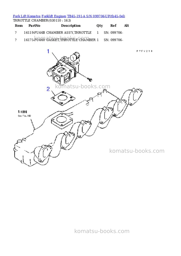 Komatsu TB45-191-A S/N 099706-UP Parts catalog cover Page 10