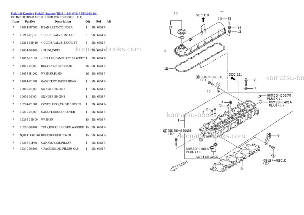 Komatsu tb45-1 s/n 67547-up Parts catalog cover Page 4 Komatsu tb45-1 s/n 67547-up Parts catalog cover Page 4