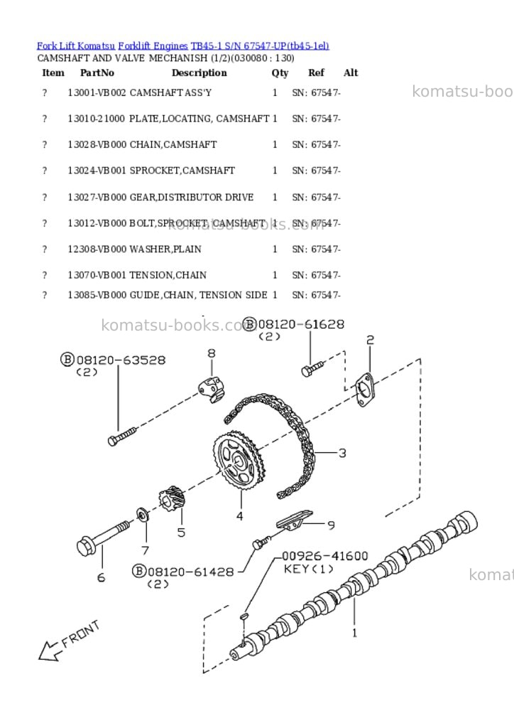 Komatsu tb45-1 s/n 67547-up Parts catalog cover Page 7 Komatsu tb45-1 s/n 67547-up Parts catalog cover Page 7