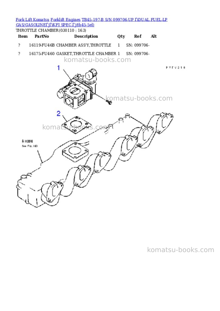 Komatsu tb45-197-b s/n 099706-up （dual fuel-lp gas/gasoline）（kfi spec.） Parts catalog cover Page 10