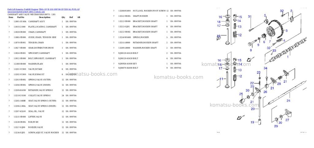 Komatsu tb45-197-b s/n 099706-up （dual fuel-lp gas/gasoline）（kfi spec.） Parts catalog cover Page 6