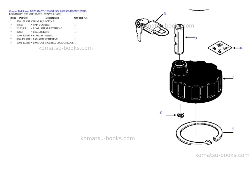 Komatsu td-12c/cxp s/n p020902-up Parts catalog cover Page 10