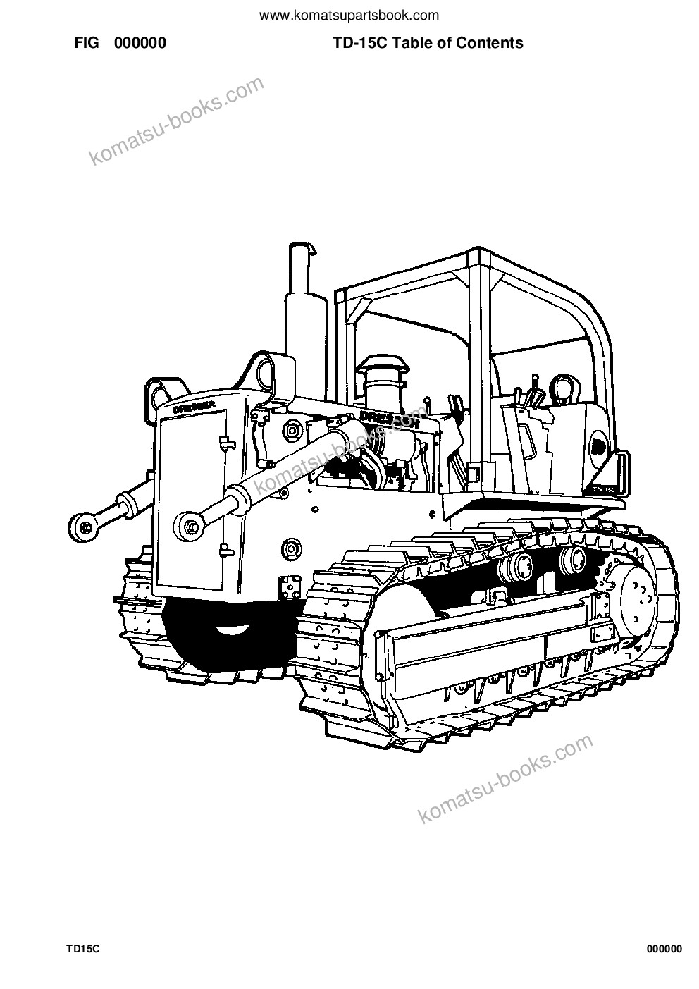 Komatsu td-15c s/n p061366-up Parts catalog cover