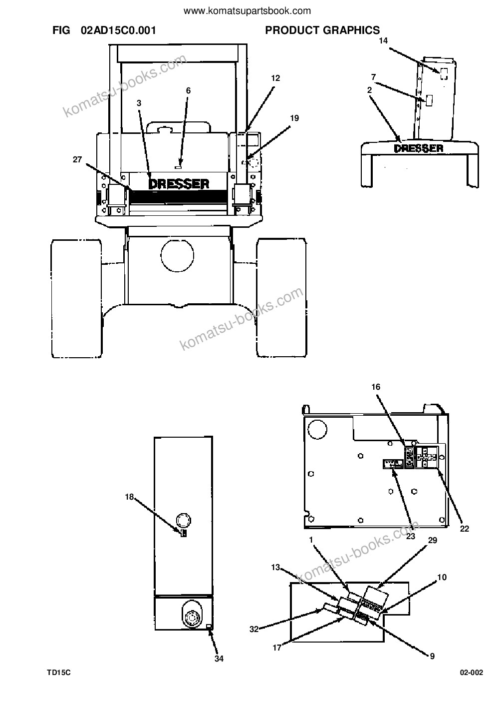 Komatsu td-15c s/n p061366-up Parts catalog cover Page 4