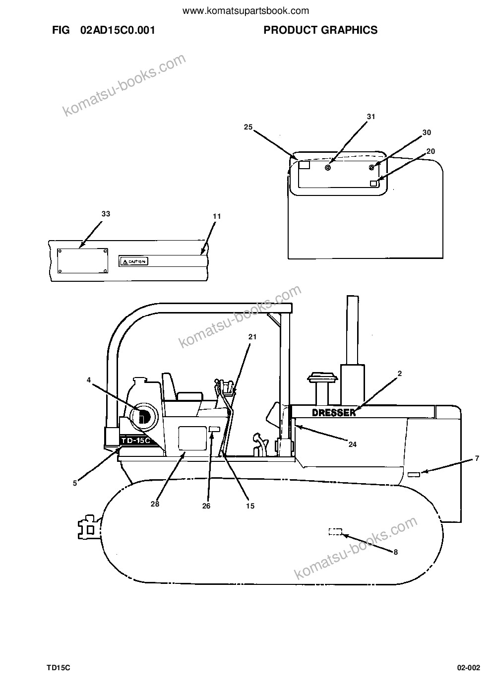 Komatsu td-15c s/n p061366-up Parts catalog cover Page 5