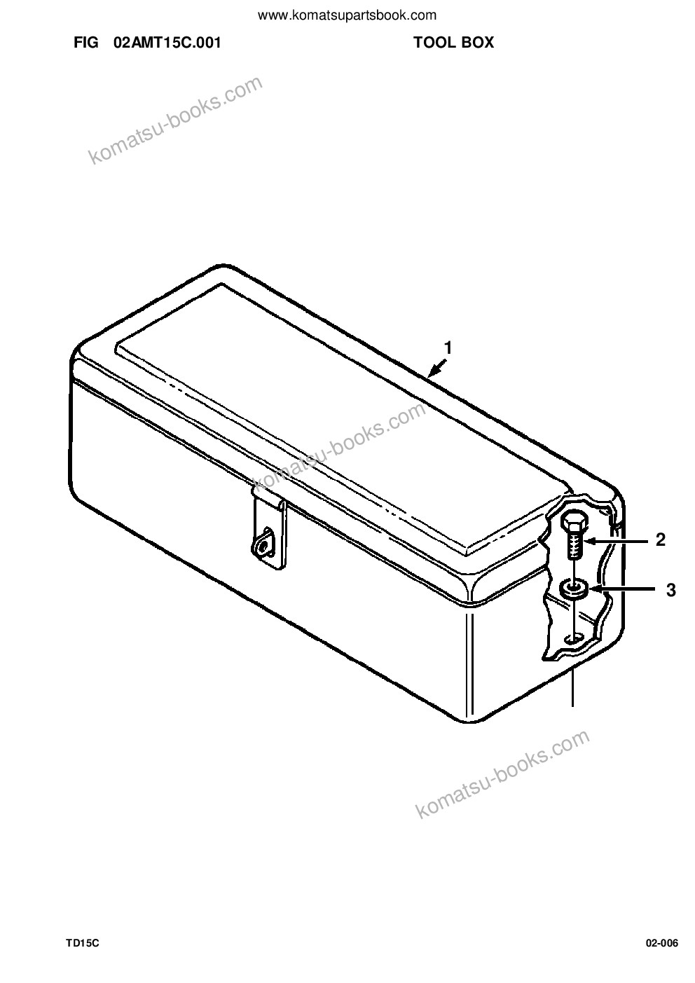Komatsu td-15c s/n p061366-up Parts catalog cover Page 7