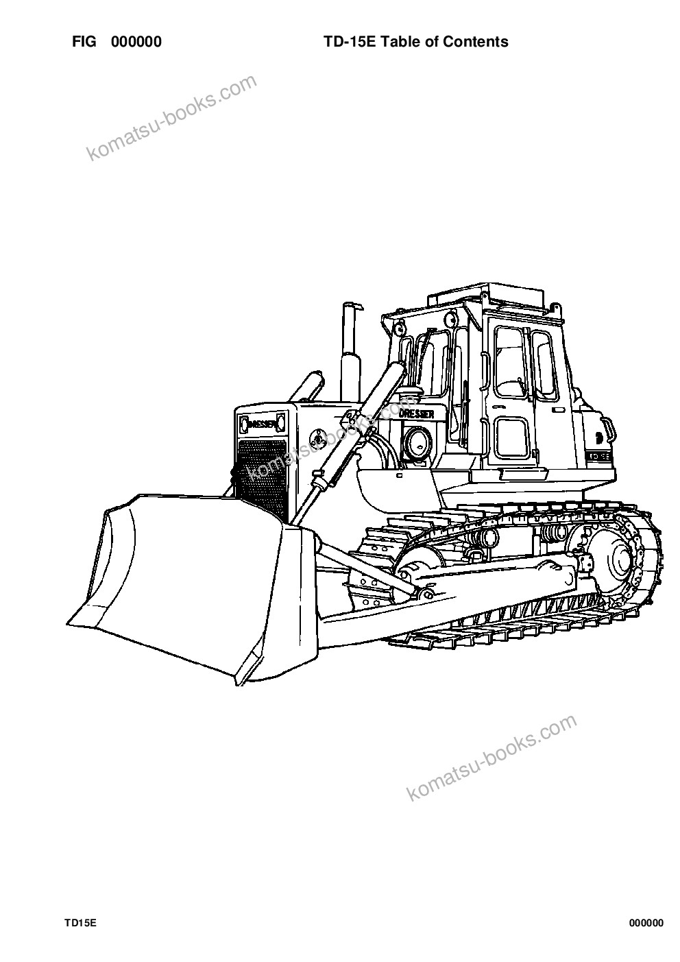 Komatsu td-15e s/n u008001-up/p030501-up Parts catalog cover