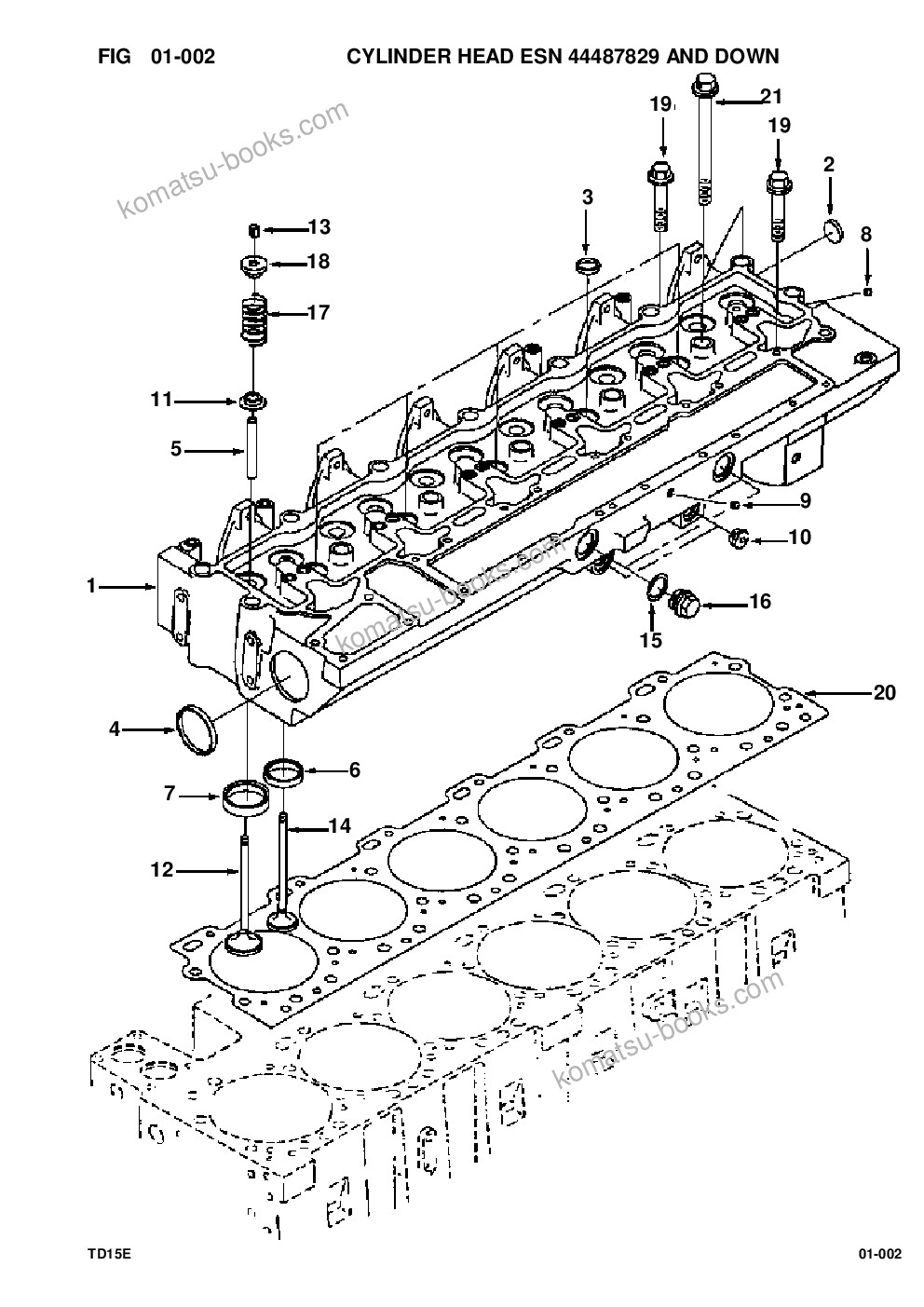 Komatsu td-15e s/n u008001-up/p030501-up Parts catalog cover Page 4