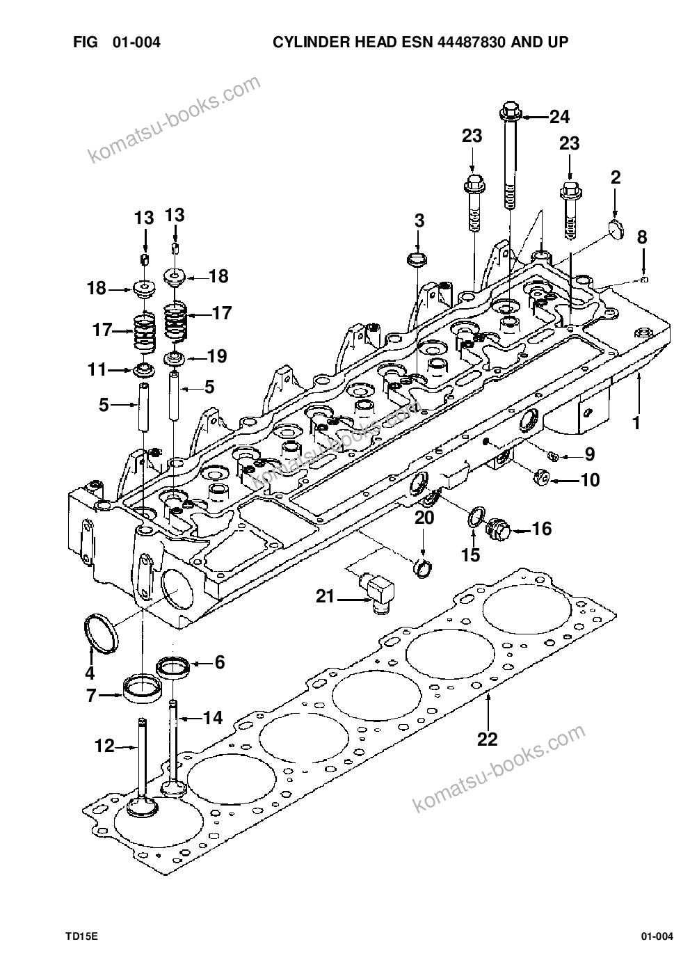 Komatsu td-15e s/n u008001-up/p030501-up Parts catalog cover Page 6