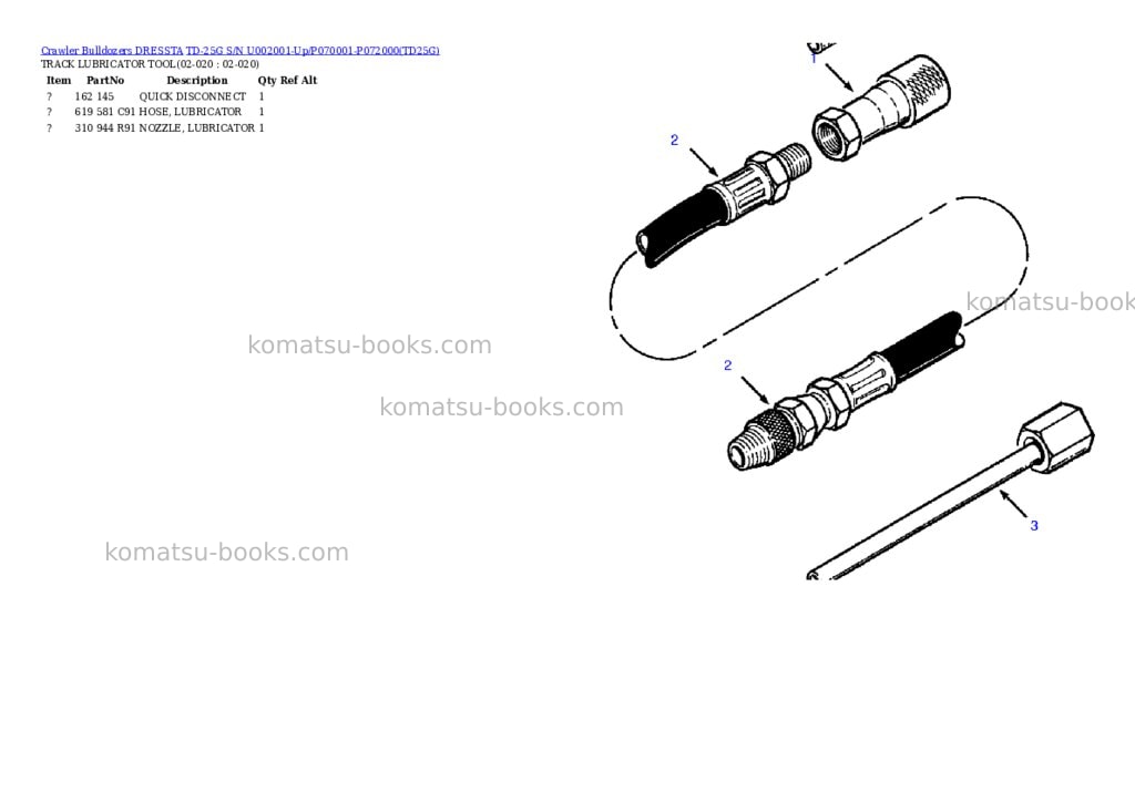 Komatsu td-25g s/n u002001-up/p070001-p072000 Parts catalog cover Page 7