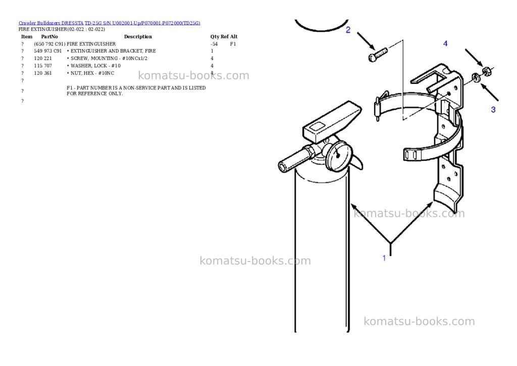 Komatsu td-25g s/n u002001-up/p070001-p072000 Parts catalog cover Page 8