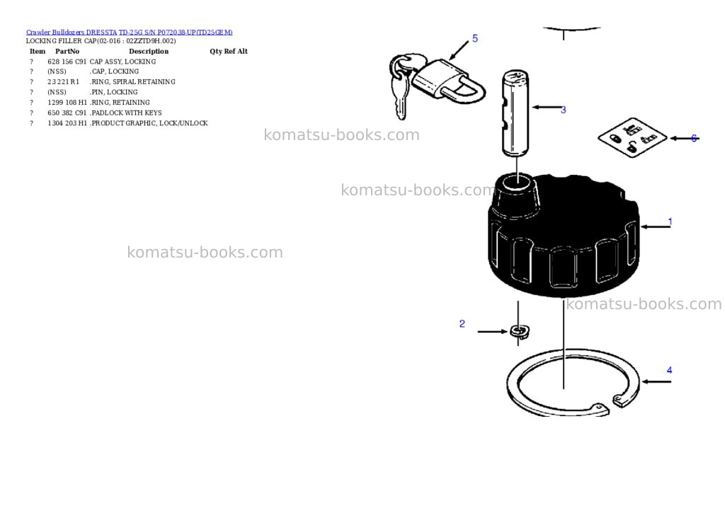 Komatsu td-25g s/n p072038-up Parts catalog cover Page 7 Komatsu td-25g s/n p072038-up Parts catalog cover Page 7