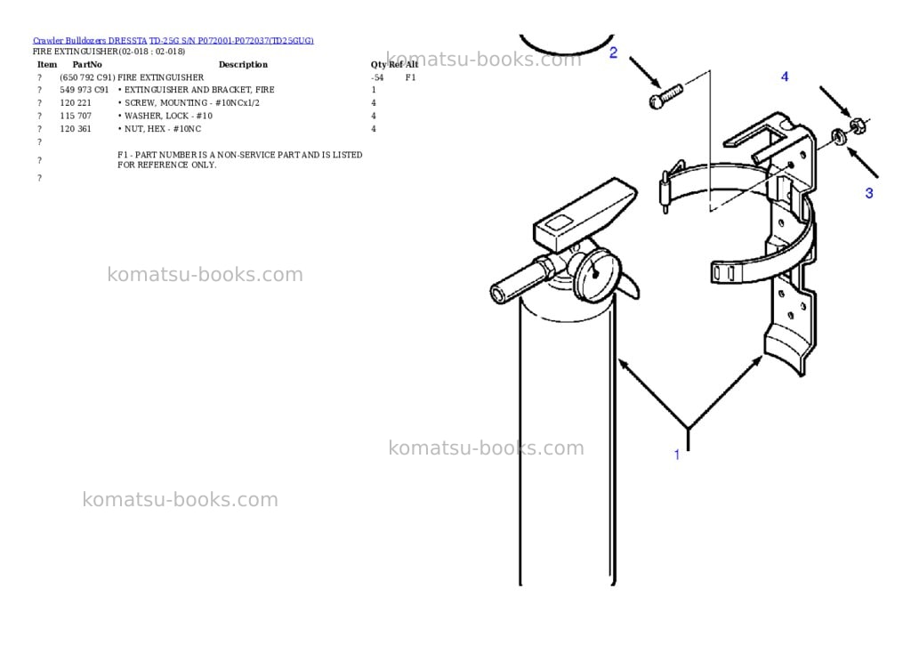 Komatsu td-25g s/n p072001-p072037 Parts catalog cover Page 7