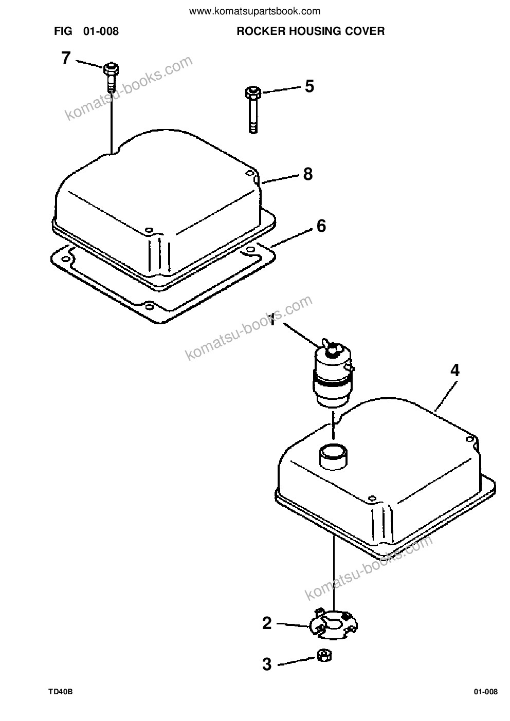 Komatsu td-40b s/n u002001-up/p000701-up Parts catalog cover Page 10