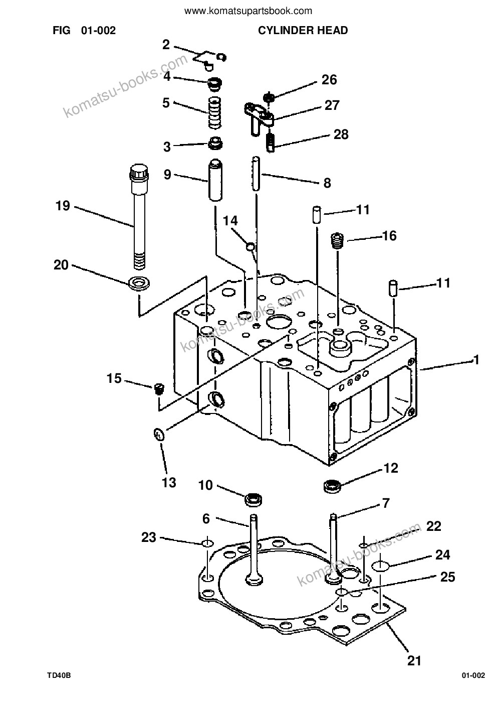 Komatsu td-40b s/n u002001-up/p000701-up Parts catalog cover Page 4