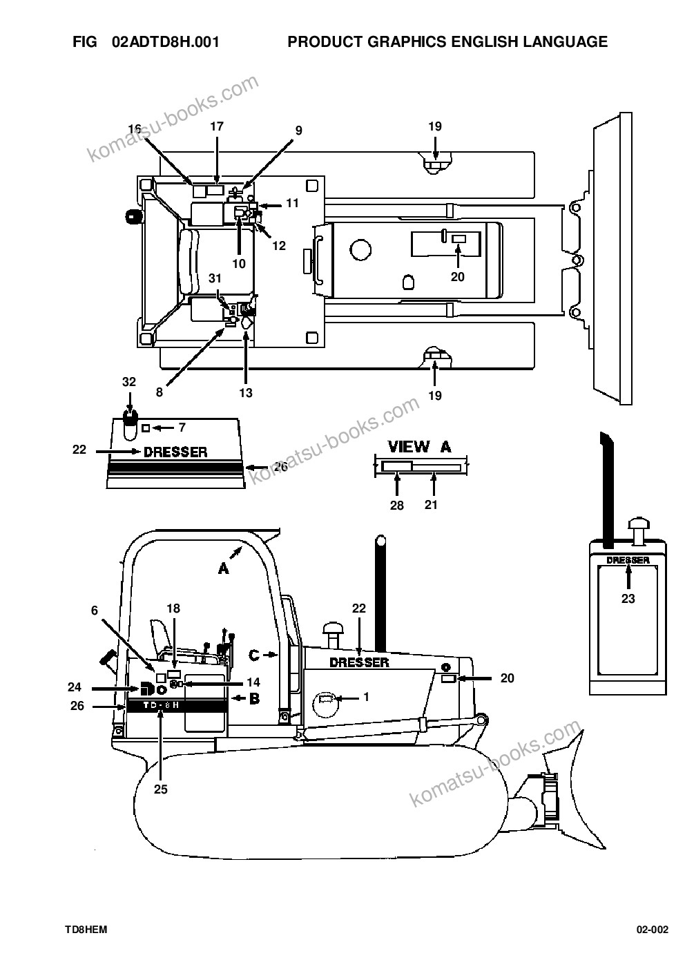 Komatsu td-8h s/n p036255-p036501 Parts catalog cover Page 4