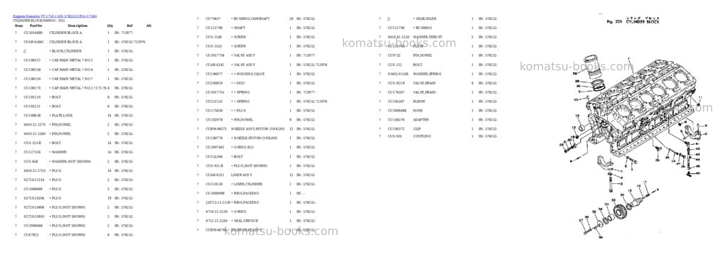 Komatsu VT-1710-1 S/N 576252-UP Parts catalog cover Page 8