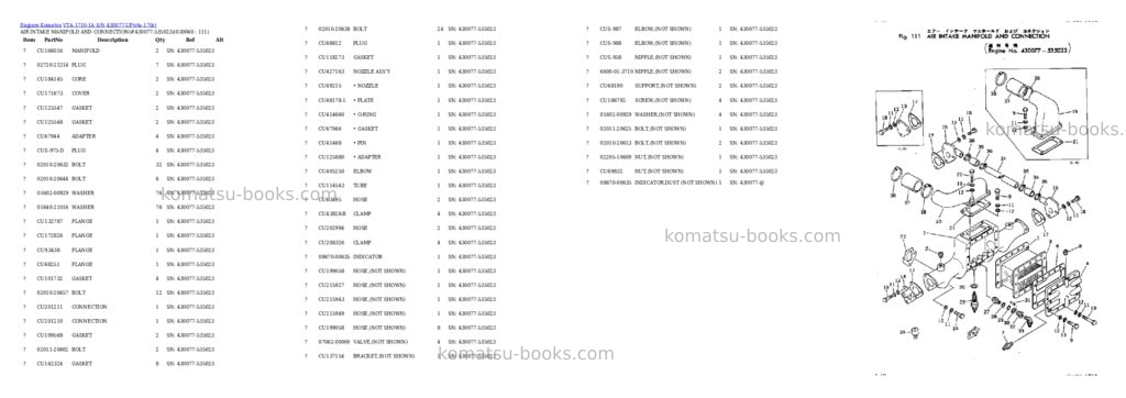 Komatsu vta-1710-1a s/n 430077-up Parts catalog cover Page 5