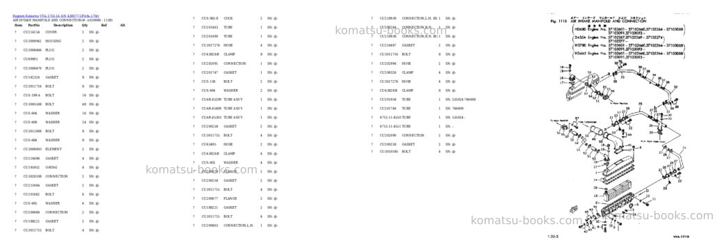 Komatsu vta-1710-1a s/n 430077-up Parts catalog cover Page 7