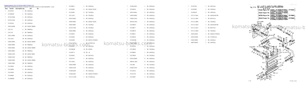Komatsu vta-1710-1b s/n 430077-up Parts catalog cover Page 6