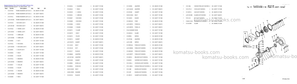 Komatsu vta-1710-1c s/n 430077-up Parts catalog cover Page 8